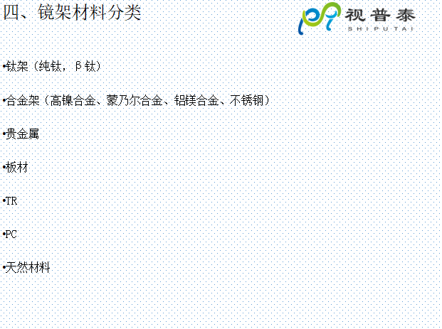 眼鏡鏡框結(jié)構(gòu)基礎(chǔ)知識及材料