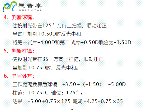 檢影鏡驗(yàn)光流程